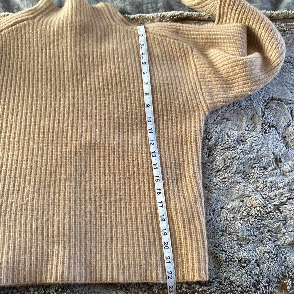 Cozy Camel Colored Cashmere Sweater - Picture 6 of 7